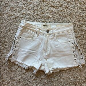 PacSun White Lace-Up Denim Shorts